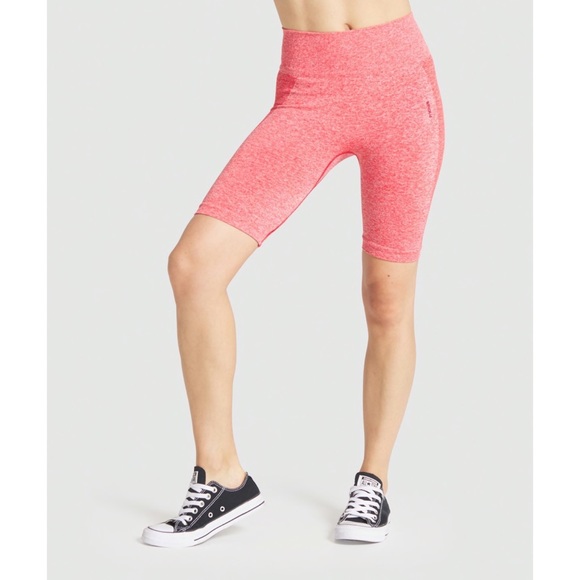 NWT Gymshark Flex cycling shorts flame red marl - Picture 2 of 5